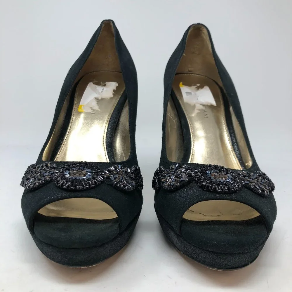 Antonio Melani Womens Black Embellished Heels 10M - Picture 2 of 10